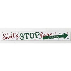 Santa Stop Here! Personalized Wooden Sign