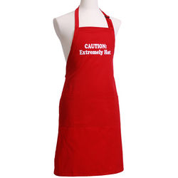 Men's Caution Extremely Hot Red Apron