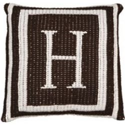 Personalized Monogram and Double Border Pillow