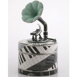 Porcelain Jazz Theme Musical Storage Box