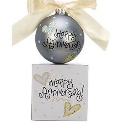 Personalized Happy Anniversary Christmas Ornament with Gift Box