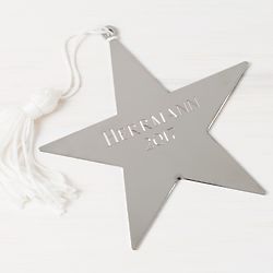 Personalized Nickel-Plated Star Ornament