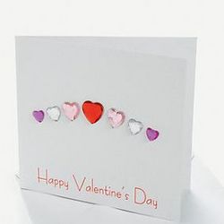 Jewel Hearts Valentine Card Craft Kit