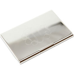 Personalized Nickel-Plated Business Card Holder