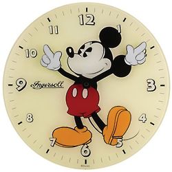 Retro Mickey Mouse Glass Clock