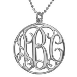 Personalized Circle Monogram Necklace