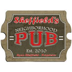 Vintage Personalized Neighborhood Pub Sign