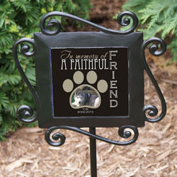Personalized Faithful Friend Memorial Garden Stake