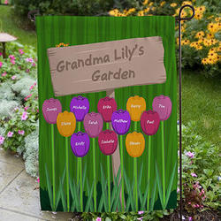 Grandma's Garden Personalized Yard Flag