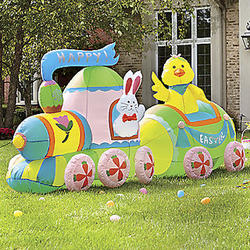 Easter Train Yard Inflatable