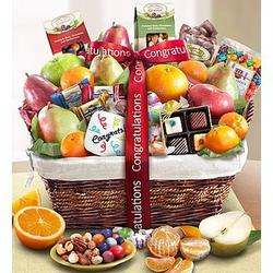 Congratulations Fruit & Sweets Gift Basket