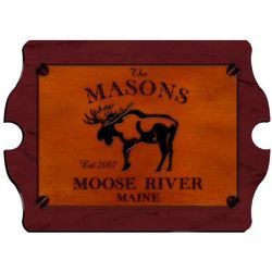 Moose Vintage Cabin Sign Personalized