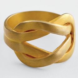 Brushed Gold Love Knot Ring