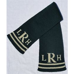 Personalized Monogram Double Line Scarf