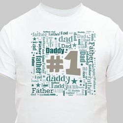 World's Greatest Dad Word Art T-Shirt