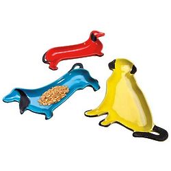Colorful Dog Silhouette Plates