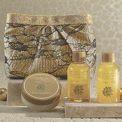 Argan Oil & Vanilla Scent Travel Gift Set with Clutch