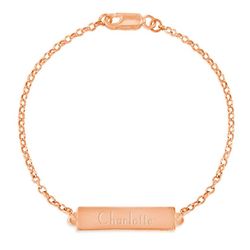 Personalized Name Bar Rose Gold Bracelet