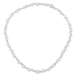Lots of Love Sterling Silver Link Necklace