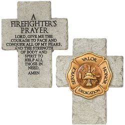 Firefighter Prayer 6.5" Cross