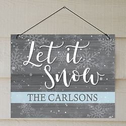 Let It Snow Personalized Wall Sign