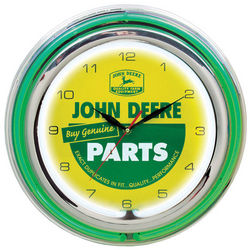 Double-Neon John Deere Clock