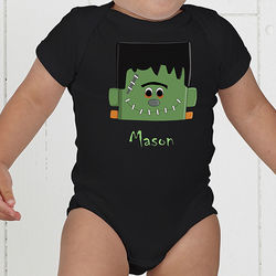 Personalized Frankenstein Baby Boy Bodysuit