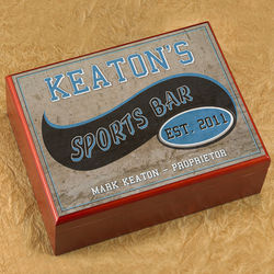 Personalized Sports Bar Humidor