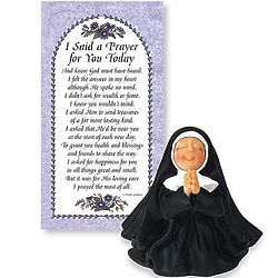 I Said a Prayer Sister Folk Figurine