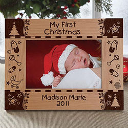 My First Christmas Personalized Baby Picture Frame