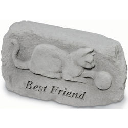 Best Friends Cat Plaque Memorial Stone