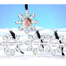 Snowflake Place Card Holder Ornament Set