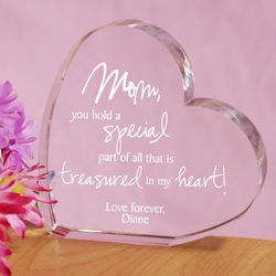 Engraved Treasured In My Heart Plaque