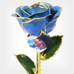 It's a Boy Preserved Mothers Day Rose and Custom Photo Heart