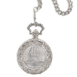 Statue of Liberty Commemorative Coin Pocket Watch