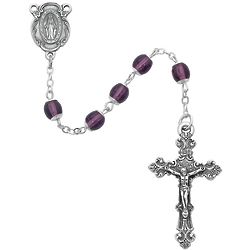 Purple Glass Rosary