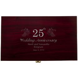 25th Anniversary Personalized Wine Box with Accessories