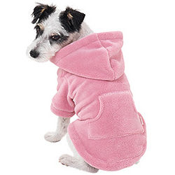 Pink Hoodie Footie Fleece Onsie for Dog