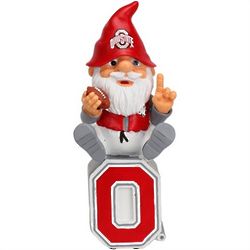 Ohio State Buckeyes Gnome Sitting on Logo