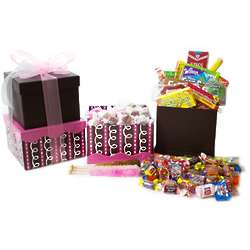Sprinkled Pink Retro Candy Gift Tower