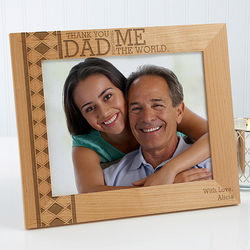 Thank You Dad Personalized Father's Day Wood Picture Frame