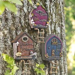 Solar Lighted Fairy Door for Trees or Fence-Posts