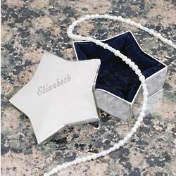 Engraved Star Jewelry Box