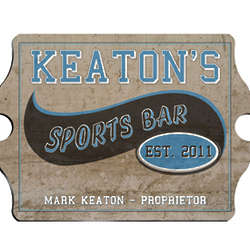 Personalized Vintage Sports Bar Pub Sign
