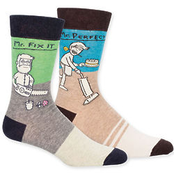 Men's Mr. Fixit And Mr. Perfect Socks Set