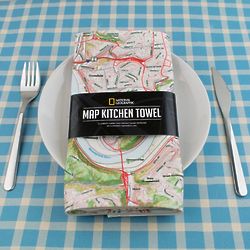 Personalized Map Kitchen Towel