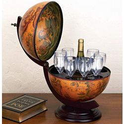 Tabletop 16th-Century Italian Replica Globe Bar
