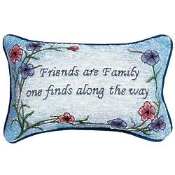 Friends Are Family Word Pillow