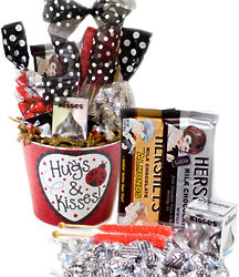 Hugs and Kisses Valentine Candy Gift Pail