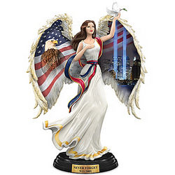 September 11th Remembrance Patriotic Guardian Angel Figurine
